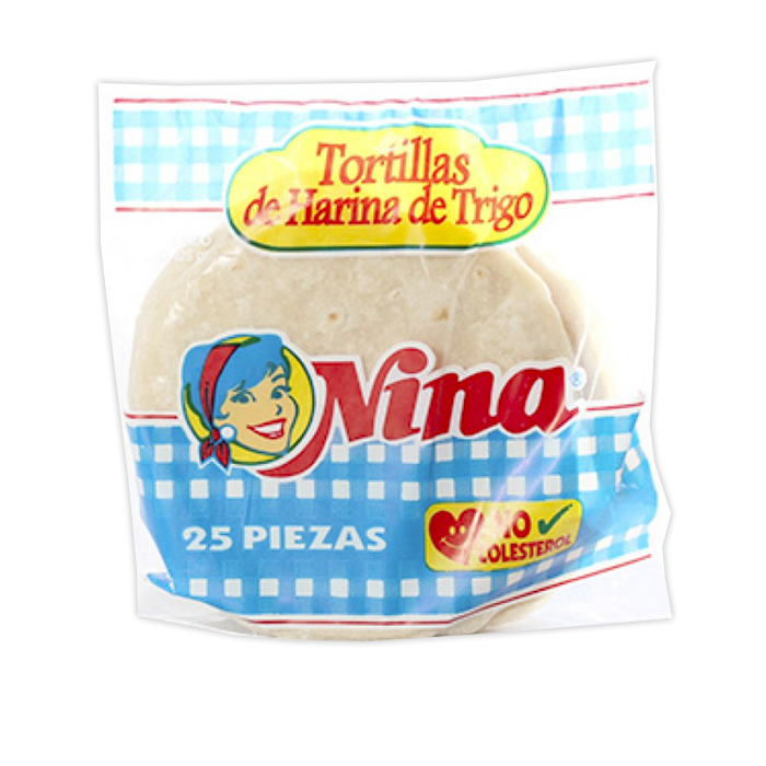 TORTILLA DE HARINA DE TRIGO NINA 25  PZA.