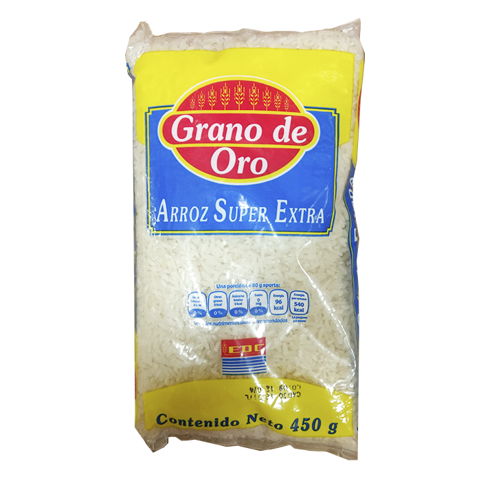 ARROZ SUPER EXTRA GRANO DE ORO 450  GR.