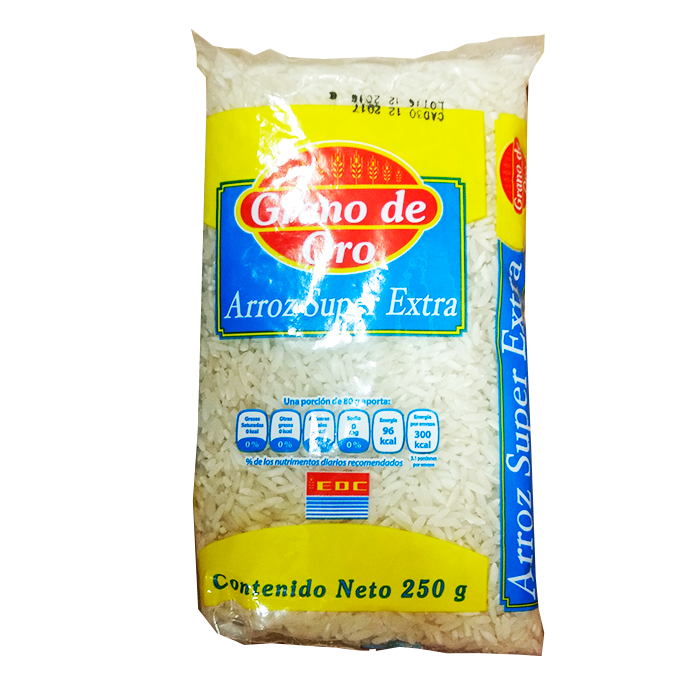 ARROZ SUPER EXTRA GRANO DE ORO 250  GR.