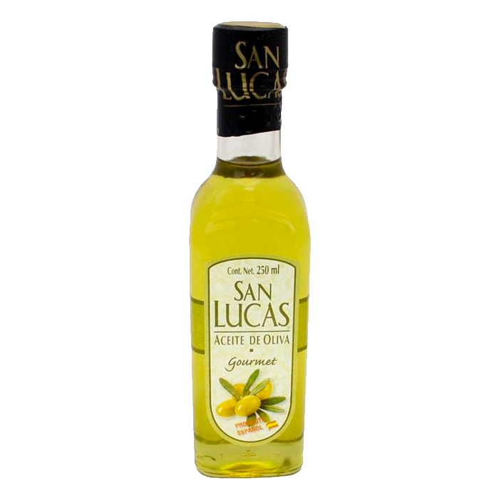 ACEITE DE OLIVA GOURMET 100% PURO SAN LUCAS BOTELLA 250  ML.