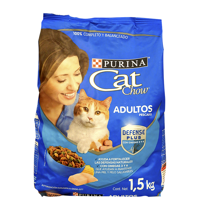 ALIMENTO PARA GATO CAT CHOW DELICIAS RELLENAS PESCADO Y MARISCOS 31% PROTEÍNA BOLSA 1.500  KG.