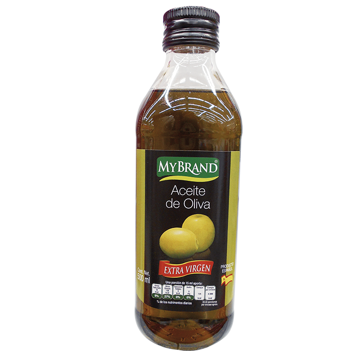 ACEITE DE OLIVA EXTRA VIRGEN MYBRAND 500  ML.