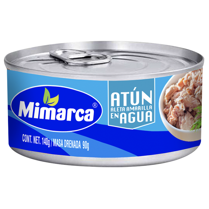 ATUN DESMENUZADO EN AGUA MIMARCA LATA 130  GR.