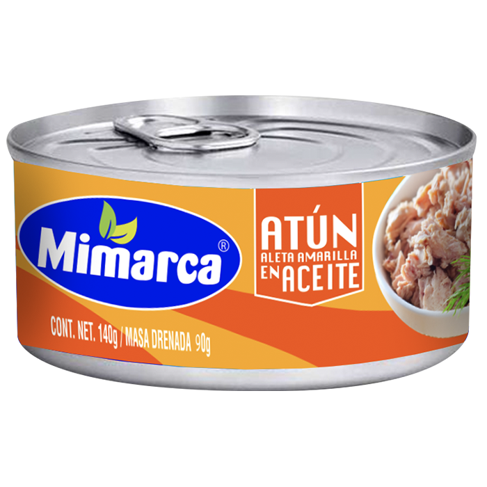 ATUN DESMENUZADO EN ACEITE MIMARCA LATA 130  GR.