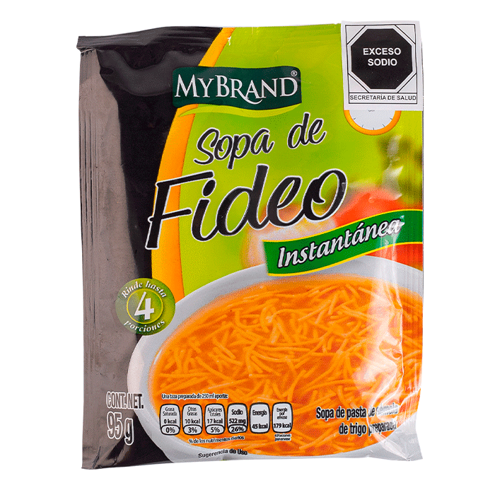 SOPA INSTÁNTANEA FIDEO MYBRAND BOLSA 95  GR.