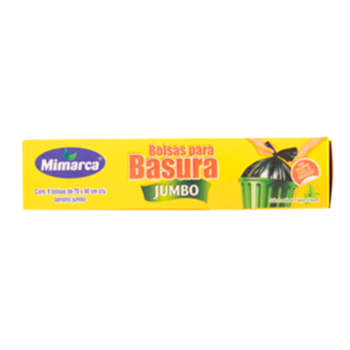 BOLSA PARA BASURA JUMBO MIMARCA CON SOLAPAS FACIL DE AMARRAR 70X90 6  PZA.