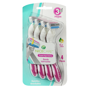 RASTRILLO DESECHABLE NICE CARE MUJER 4 PACK 1  PZA.