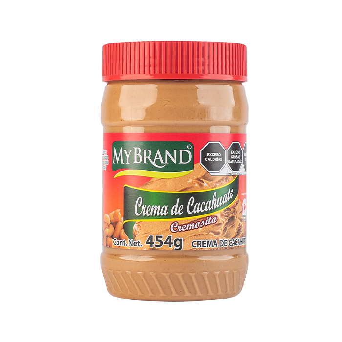 CREMA DE CACAHUATE CREMOSITA MYBRAND BOTE 454  GR.