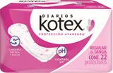 PANTIPROTECTORES KOTEX REGULAR 22  PZA.