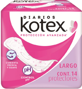 PANTIPROTECTORES KOTEX LARGOS 14  PZA.