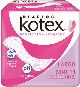 PANTIPROTECTORES KOTEX LARGOS 14  PZA.