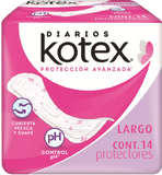 PANTIPROTECTORES KOTEX LARGOS 14  PZA.