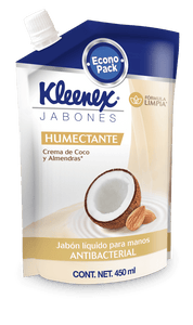 JABON LIQUIDO KLEENEX CREMA DE COCO Y ALMENDRAS ECONOPACK 450  ML.