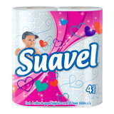 PAPEL HIGIENICO SUAVEL 200 HOJAS DOBLES 4  ROLLO