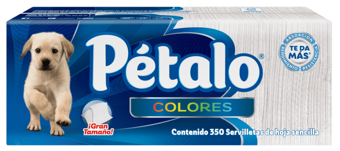 SERVILLETA PETALO  COLORES 350  PZA.