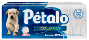 SERVILLETA PETALO  COLORES 350  PZA.