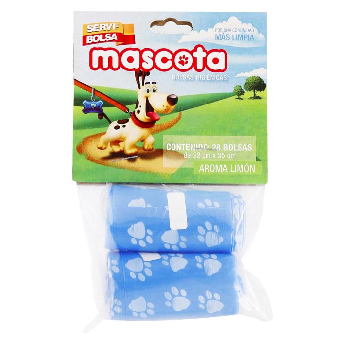 BOLSA PARA DESECHOS MASCOTAS SERVI BOLSA  REPUESTO AROMA LIMON 28  PZA.