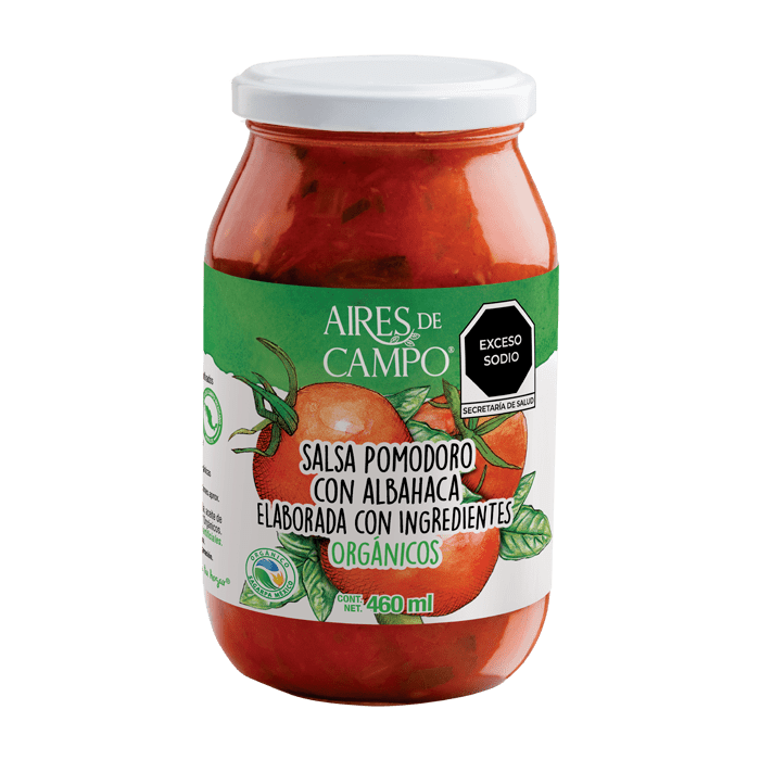 SALSA POMODORO AIRES DE CAMPO FRASCO 460  ML.