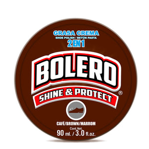 CREMA LUSTRADORA BOLERO BRILLO INSTANTANEO CAFE 60  ML.