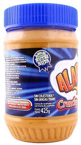 ALADINO CREMA DE CACAHUATE UNTABLE CON TROZOS FRASCO 425  GR.