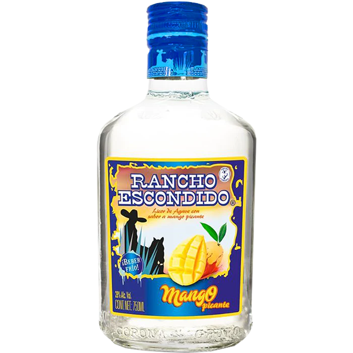 LICOR DE AGAVE RANCHO ESCONDIDO MANGO PICANTE 750  ML.