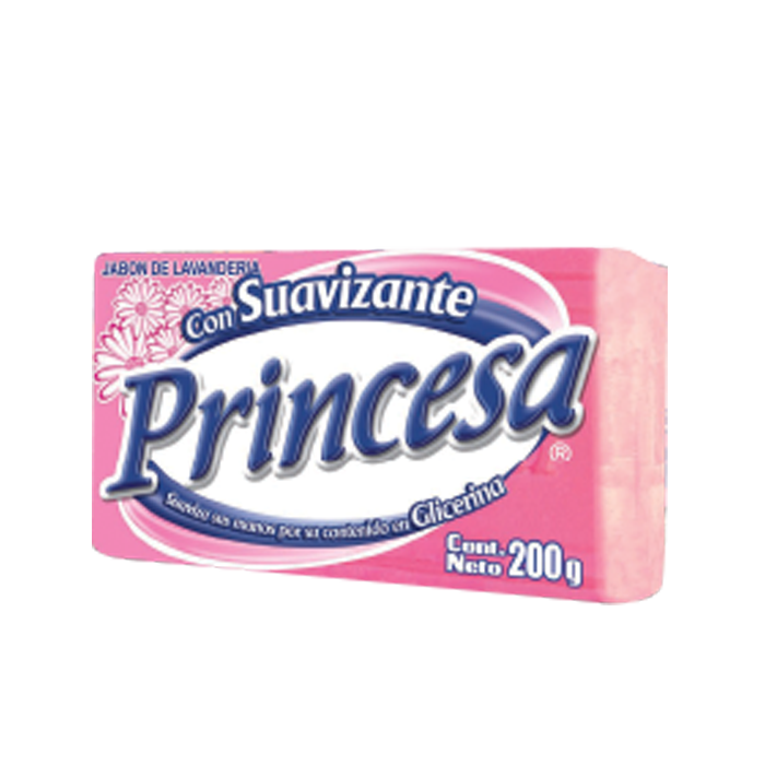 JABON DE LAVANDERIA CON SUAVIZANTE ROSA PRINCESA 200  GR.