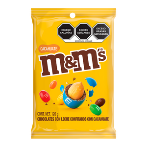 CHOCOLATE M&MS CACAHUATE MEGA BAG 120  GR.