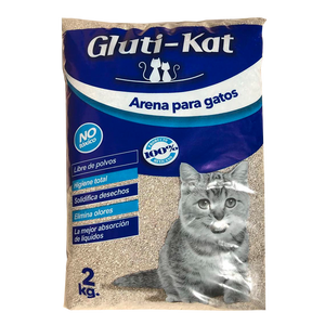 ARENA PARA GATOS GLUTI-KAT BOLSA 2  KG.