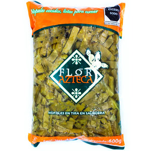 NOPAL FLOR AZTECA PICADO  EN SALMUERA BOLSA 1  KG.