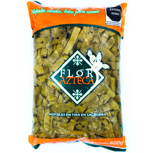 NOPAL FLOR AZTECA PICADO  EN SALMUERA BOLSA 1  KG.