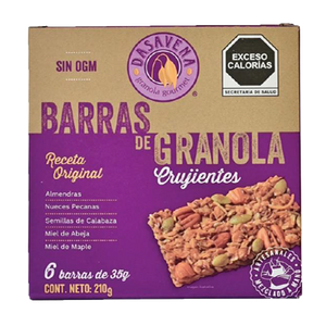 BARRAS DE GRANOLA RECETA ORIGINAL DASAVENA DISPLAY 210  GR.