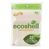 TENEDOR PASTELERO ECOSHELL BIODEGRADABLE 25  PZA.