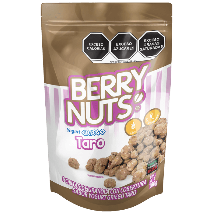 BOLITAS DE GRANOLA SABOR TARO BERRY NUTS 180  GR.