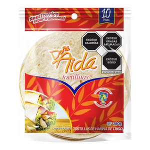 TORTILLAS DE HARINA DE TRIGO DOÑA AIDA 280  GR.