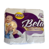 PAPEL HIGIENICO BELA 200 HD 4  ROLLO