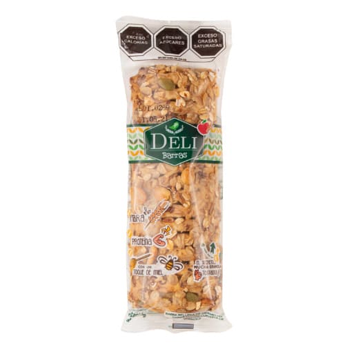 BARRA DE MERMELADA MANZANA CANELA CON COBERTURA GRANOLA DEL 120  GR.