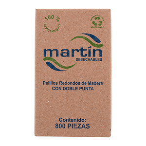 PALILLOS DE DIENTES MARTIN 2 PUNTAS 800  PZA.