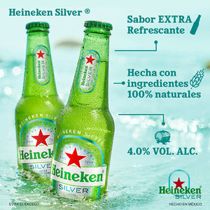 CERVEZA HEINEKEN SILVER 6 PACK BOTELLA 355 ML 1  PAQ.