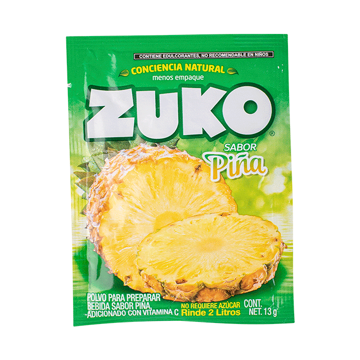 BEBIDA EN POLVO ZUKO PIÑA 13  GR.