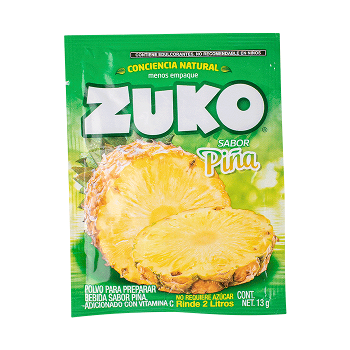 BEBIDA EN POLVO ZUKO PIÑA 13  GR.