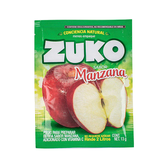 BEBIDA EN POLVO ZUKO MANZANA 13  GR.