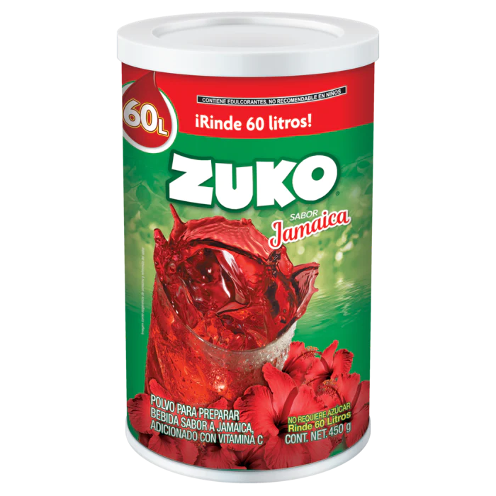 BEBIDA EN POLVO ZUKO JAMAICA BOTE 450  GR.