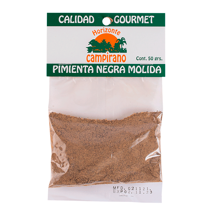 PIMIENTA NEGRA MOLIDA HORIZONTE CAMPIRANO BOLSA 50  GR.