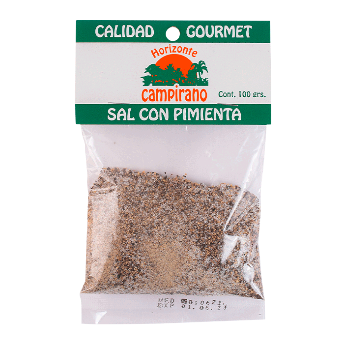 SAL CON PIMIENTA HORIZONTE CAMPIRANO BOLSA 100  GR.