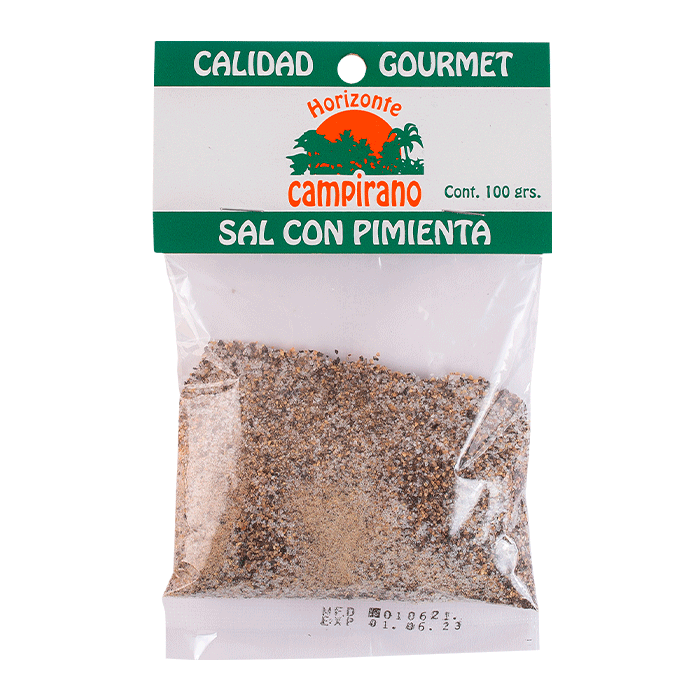 SAL CON PIMIENTA HORIZONTE CAMPIRANO BOLSA 100  GR.