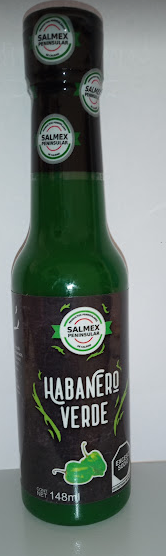 SALSA DE CHILE HABANERO BLACK SALMEX BOTELLA 148  ML.