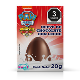 HUEVITO DE CHOCOLATE CON SORPRESA PAW PATROL 20 GRS 20  GR.