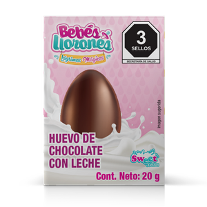 HUEVITO DE CHOCOLATE CON SORPRESA BEBES LLORONES 20 GRS 20  GR.