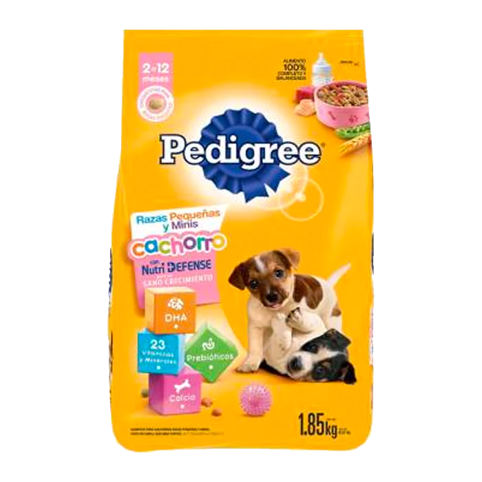 ALIMENTO PARA PERRO PEDIGREE RAZAS PEQUEÑAS Y MINI 23% PROTEÍNA BOLSA 1.850  KG.