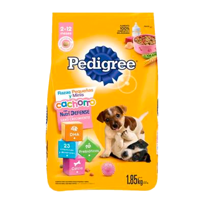 ALIMENTO PARA PERRO PEDIGREE RAZAS PEQUEÑAS Y MINI 23% PROTEÍNA BOLSA 1.850  KG.